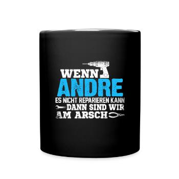ANDRE - kann es reparieren - Tasse einfarbig - Schwarz - Vorne
