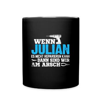 JULIAN - kann es reparieren - Tasse einfarbig - Schwarz - Vorne