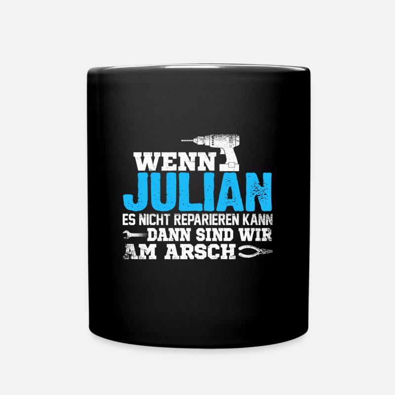 JULIAN - kann es reparieren - Tasse einfarbig - Schwarz