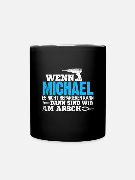 MICHAEL - kann es reparieren - Tasse einfarbig - Schwarz