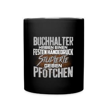 BUCHHALTER - fest - Tasse einfarbig - Schwarz - Vorne