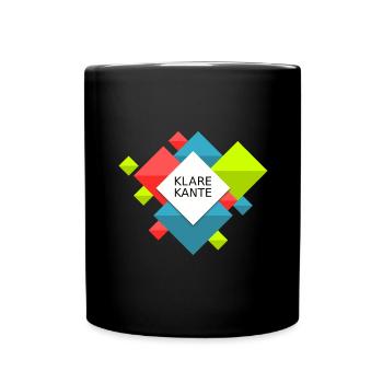 Klare Kante - Tasse einfarbig - Schwarz - Vorne