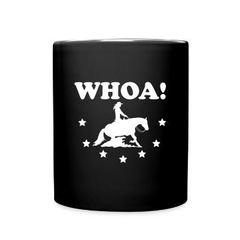 Westernreiten Reining Reiter Pferdeliebe Geschenk - Tasse einfarbig - Schwarz - Vorne