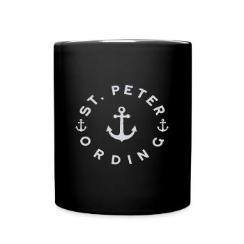 Moin Sankt Peter-Ording St. Peter Geschenk - Tasse einfarbig - Schwarz - Vorne