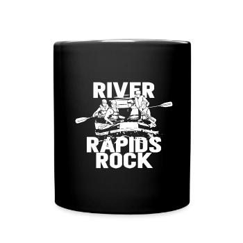 Rafting White Water Canoe Kayak - Full Colour Mug - black - Front