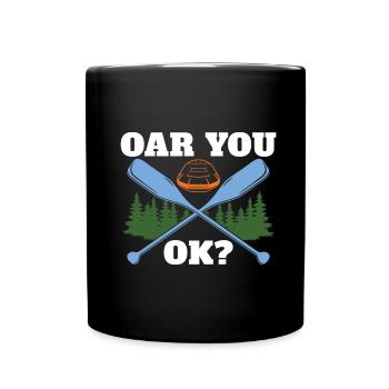 Rafting White Water Canoe Kayak - Full Colour Mug - black - Front