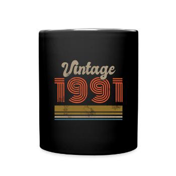 Geburtstag Vintage 1991 Limited Edition - 1991 - Tasse einfarbig - Schwarz - Vorne