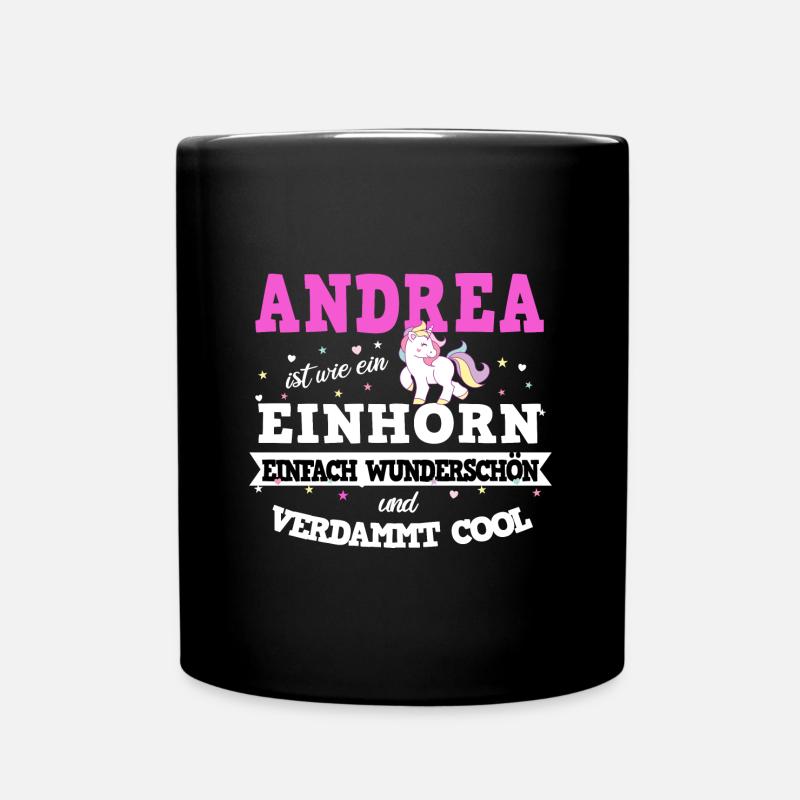 Andrea Frauen Namen Geschenk - Tasse einfarbig - Schwarz
