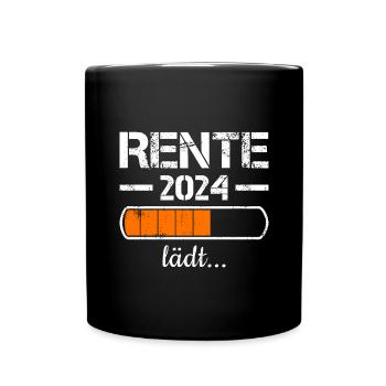 Rente 2024 Lädt Rente 2024 - Tasse einfarbig - Schwarz - Vorne