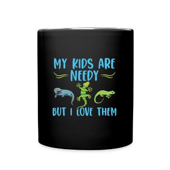 Gecko - Tasse einfarbig - Schwarz - Vorne