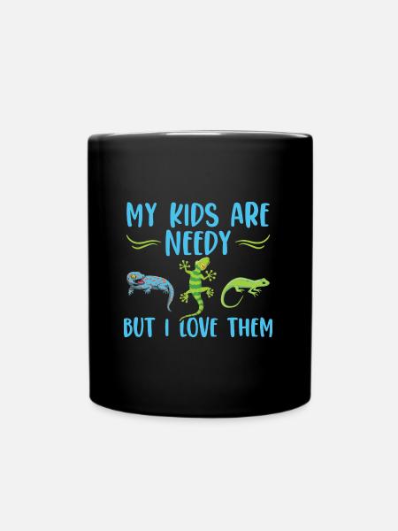 Gecko - Tasse einfarbig - Schwarz