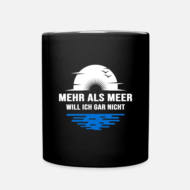 meer meerweh küstenkind moin moin heimathafen - Tasse einfarbig - Schwarz