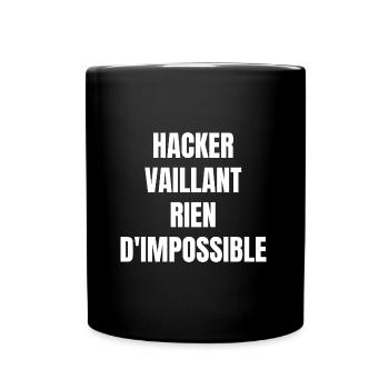 hacker vaillant - Mug uni - noir - Devant