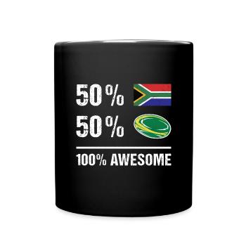 50% Afrique du Sud 100% Super Afrique du Sud Rugby - Mug uni - noir - Devant