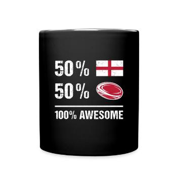 50% Angleterre 50% Rugby 100% Génial Angleterre Rugby - Mug uni - noir - Devant