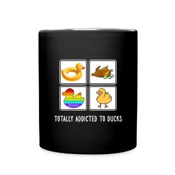 Ente Entensammlung Entenliebhaber "Ente gut" - Tasse einfarbig - Schwarz - Vorne