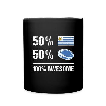 50% Uruguay 50% Rugby 100% Awesome Uruguay Rugby - Tasse einfarbig - Schwarz - Vorne