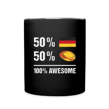 50% Allemagne 50% Rugby 100% Génial Allemagne Rugby - Mug uni - noir - Devant