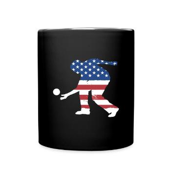 Sport Us Flag Bocce - Mug uni - noir - Devant