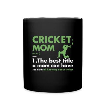 Sport Mom Definition Cricket - Tasse einfarbig - Schwarz - Vorne