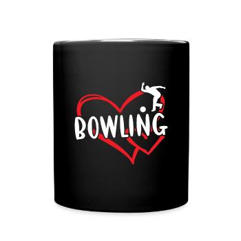 Sport Heart Bowling - Tasse einfarbig - Schwarz - Vorne