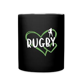 Sport Heart Rugby - Tasse einfarbig - Schwarz - Vorne