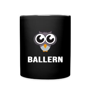 rave hard beats "techno-eule ballern" dorfdisco - Tasse einfarbig - Schwarz - Vorne