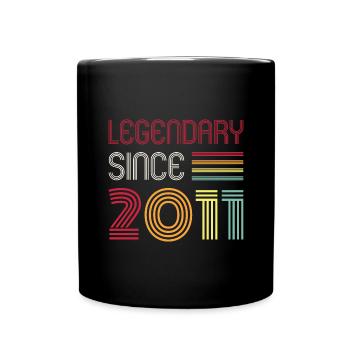 Birthday Legendary Since 2011 - Full Colour Mug - black - Front
