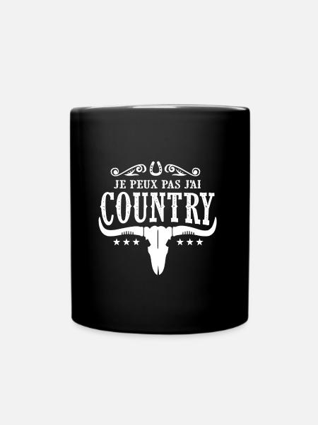 je peux pas j ai dance country cowboy - Mug uni - noir