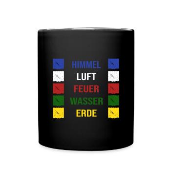 Bergwandern Nepal Gebetsfahne Elemente Tibet - Tasse einfarbig - Schwarz - Vorne