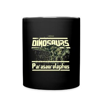 Parasaurolophus, cooles Dinosaurier Kids Design - Tasse einfarbig - Schwarz - Vorne