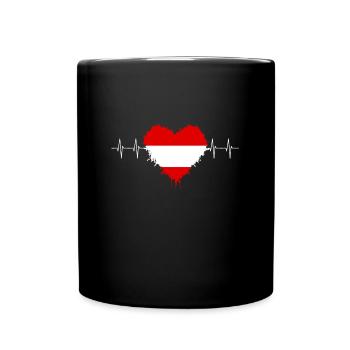 Österreich Austria - Tasse einfarbig - Schwarz - Vorne