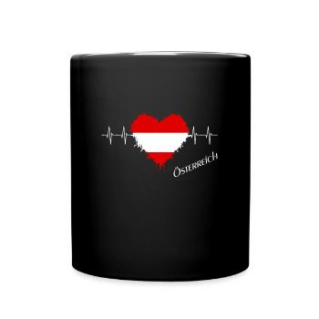 Österreich - Tasse einfarbig - Schwarz - Vorne