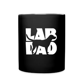 Lab Dad - Labrador - Spruch - Hundeliebhaber - Tasse einfarbig - Schwarz - Vorne