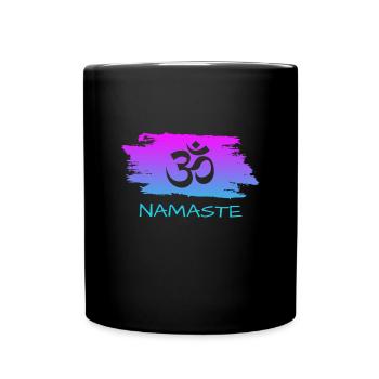 Namaste - Tasse einfarbig - Schwarz - Vorne