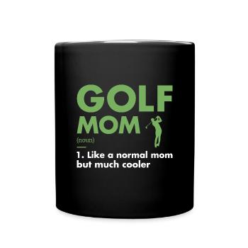 Sport Maman Définition Golf - Mug uni - noir - Devant