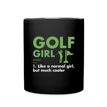 Sport Girl Définition Golf - Mug uni - noir - Devant
