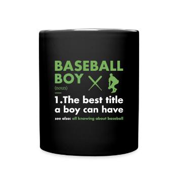 Sport Boy Definition Baseball - Full Colour Mug - black - Front