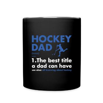 Définition de papa sportif Hockey - Mug uni - noir - Devant