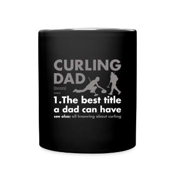 Sport Dad Definition Curling - Full Colour Mug - black - Front