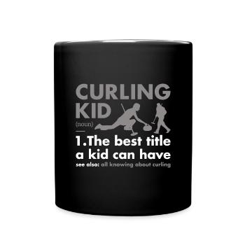 Sport Kid Definition Curling - Full Colour Mug - black - Front