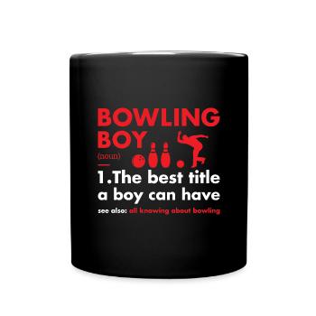 Sport Boy Definition Bowling - Full Colour Mug - black - Front