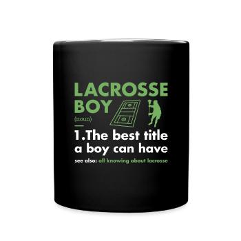 Sport Boy Définition Lacrosse - Mug uni - noir - Devant