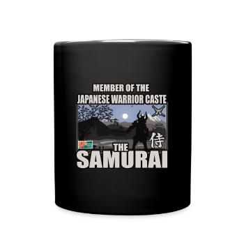 Samurai, member of the Japanese warrior caste - Full Colour Mug - black - Front