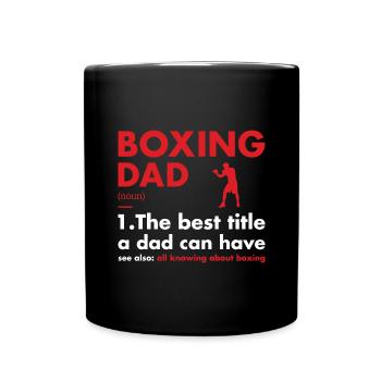 Sport Dad Definition Boxing - Full Colour Mug - black - Front