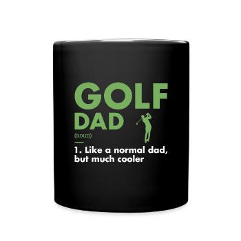 Sport Dad Définition Golf - Mug uni - noir - Devant