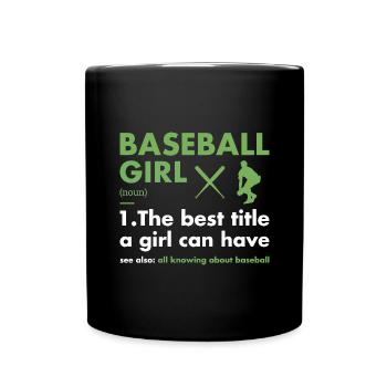 Sport Girl Définition Baseball - Mug uni - noir - Devant