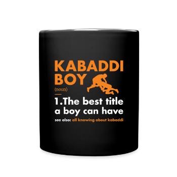 Sport Boy Definition Kabaddi - Full Colour Mug - black - Front