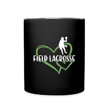 Sport Heart Field Lacrosse - Full Colour Mug - black - Front