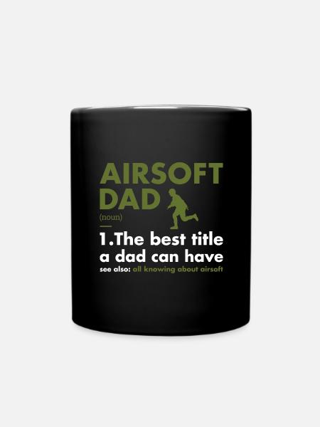 Sport Dad Definition Airsoft - Full Colour Mug - black